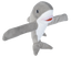 Wild Republic Haj bamse med snap armbånd - Huggers White Shark 20 cm