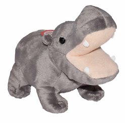 Wild Republic Lille Flodhest Bamse med realistiske lyde - Wild Calls Hippo with Authentic Sounds 18 cm