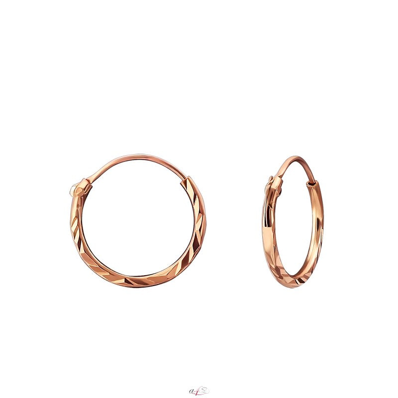 Creoler i sølv 925 (rose gold) A4S20029