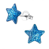 Stjerner ørestikker i sølv 925 (assorterede farver) A4S22553