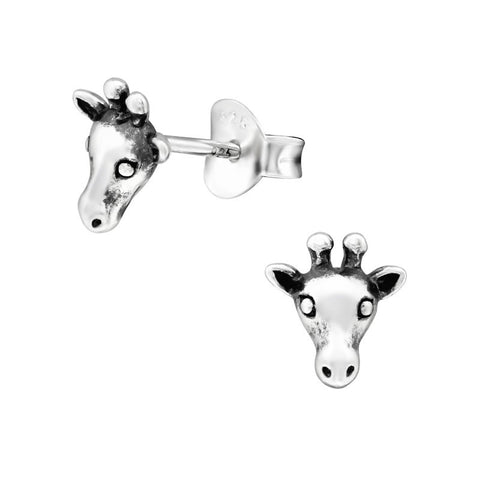 Giraffer ørestikker i sølv 925 (oxideret) A4S26760