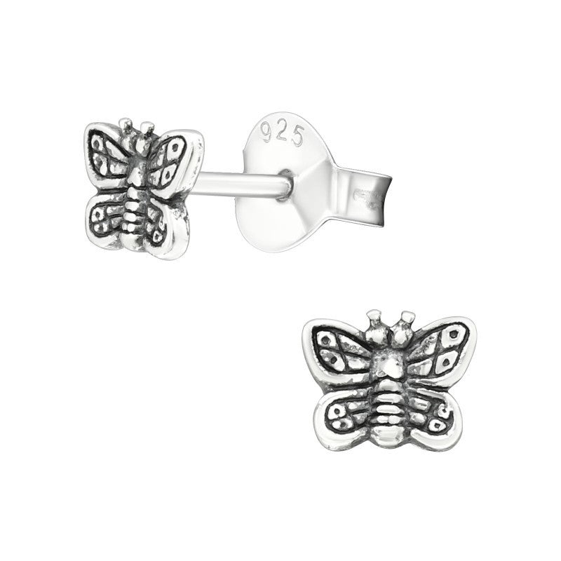 Sommerfugle ørestikker i sølv 925 (oxideret) A4S26773