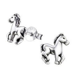 Heste ørestikker i sølv 925 (oxideret) A4S26814