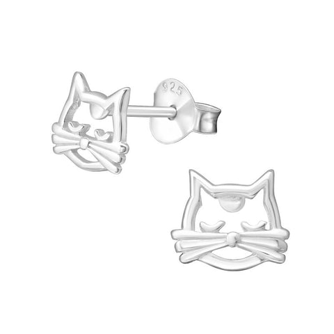 Katte ørestikker i sølv 925 A4S26995