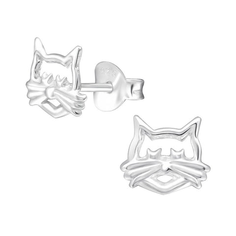 Katte ørestikker i sølv 925 A4S28609