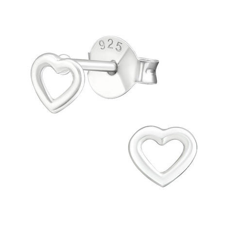 Hjerte ørestikker i sølv 925 A4S29101