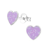 Hjerter ørestikker i sølv 925 (lyserød) A4S30255