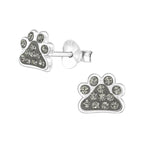 Poter ørestikker med krystaller i sølv 925 A4S32794 (assorterede farver)