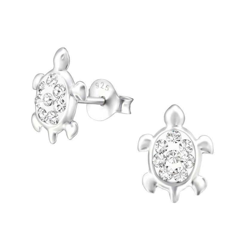 Skildpadder Ørestikker med krystaller i sølv 925 (assorterede farver) A4S32813 Hovedbillede