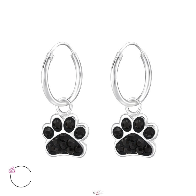 Poter Creoler med krystaller  i sølv 925 A4S32872 Hovedbillede