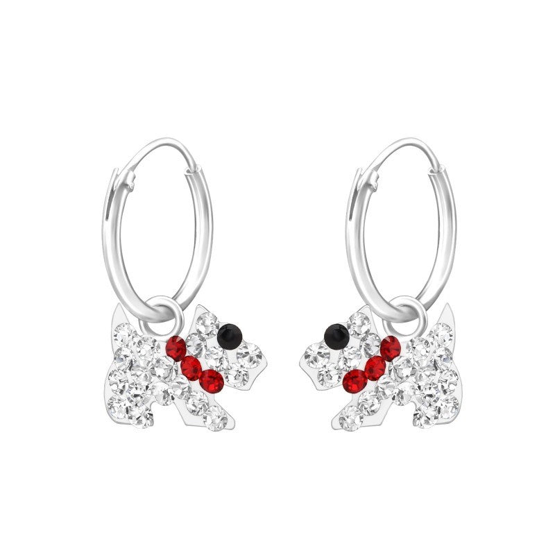 Creoler Hunde med krystaller i sølv 925 A4S32880 Hovedbillede