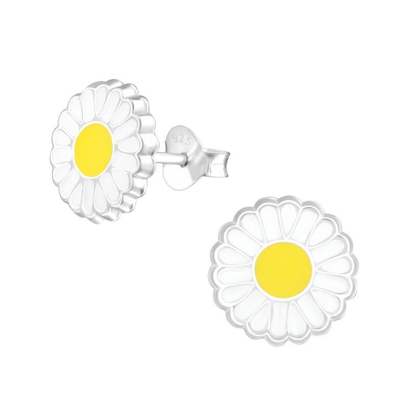Blomster ørestikker i sølv 925 (hvid/gul) A4S37518 Hovedbillede