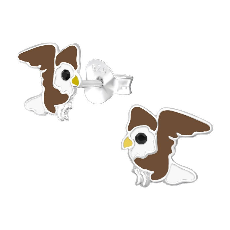 Fugle ørestikker med krystal i sølv 925 - A4S40350 Hovedbillede