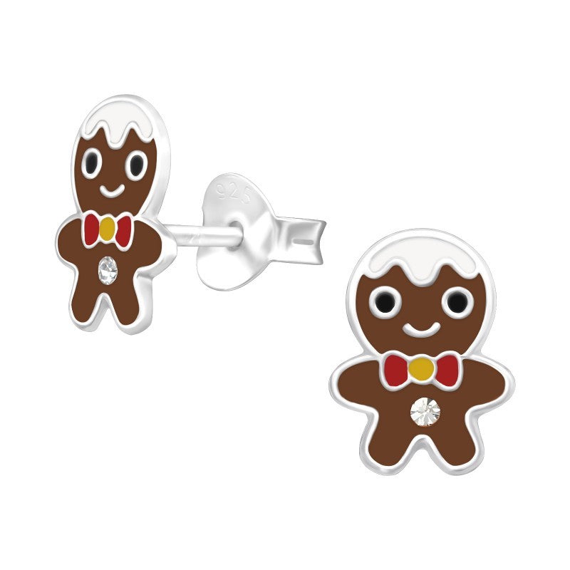 Kagemand ørestikker med krystaller i sølv 925 A4S40506 Hovedbillede