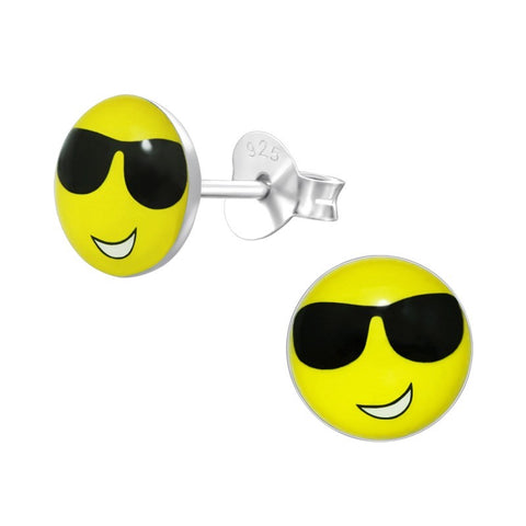 Emoji'er ørestikker i sølv 925 (gul) A4S40678
