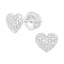 Hjerter med zirconia ørestikker i sølv 925 A4S40913