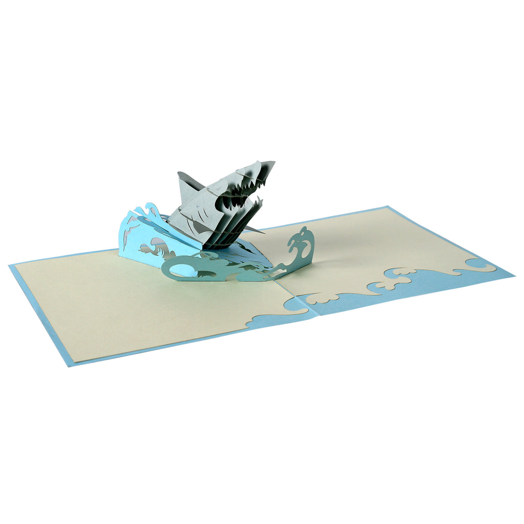 3D fødselsdagskort haj
