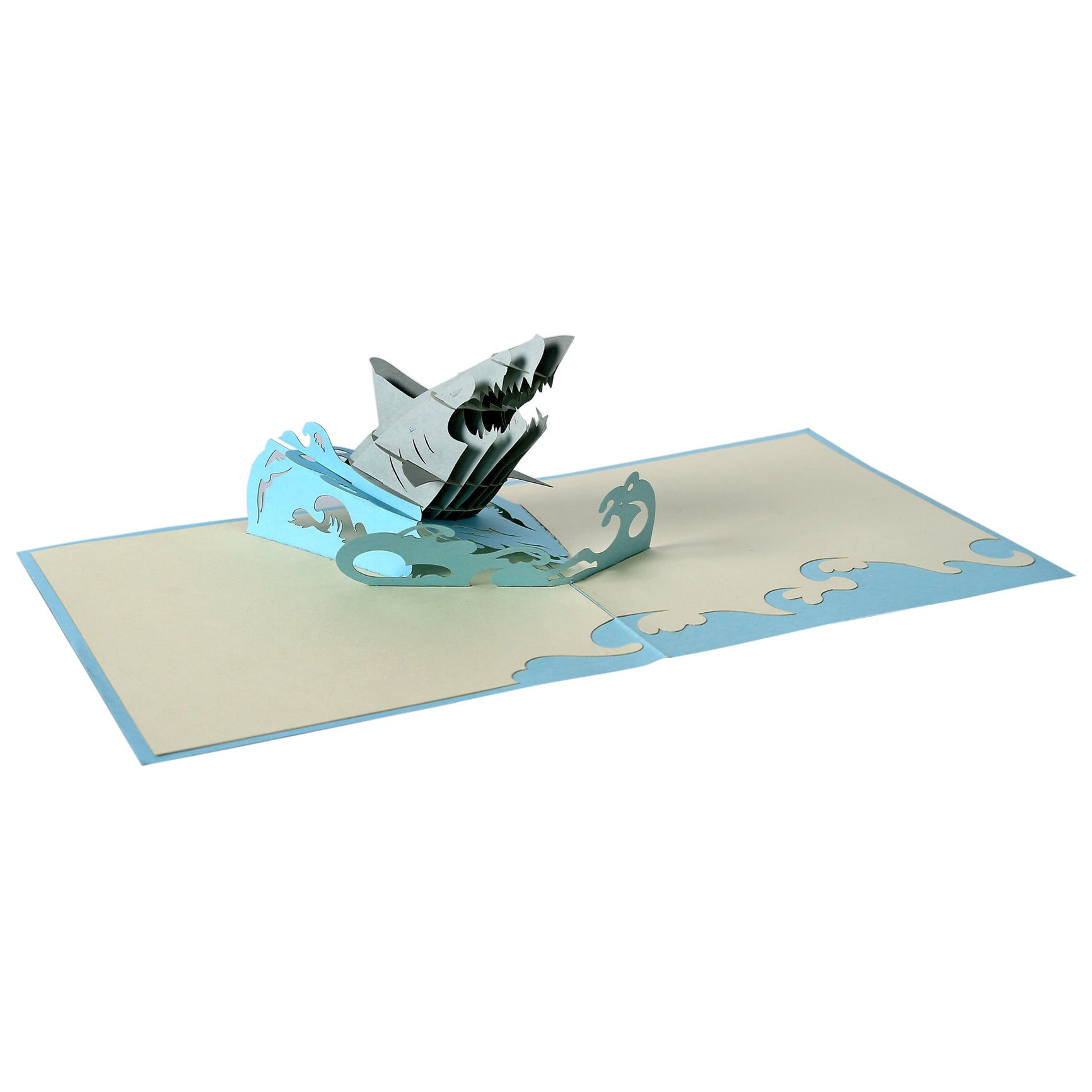 3D fødselsdagskort haj