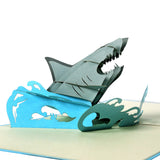3D fødselsdagskort haj