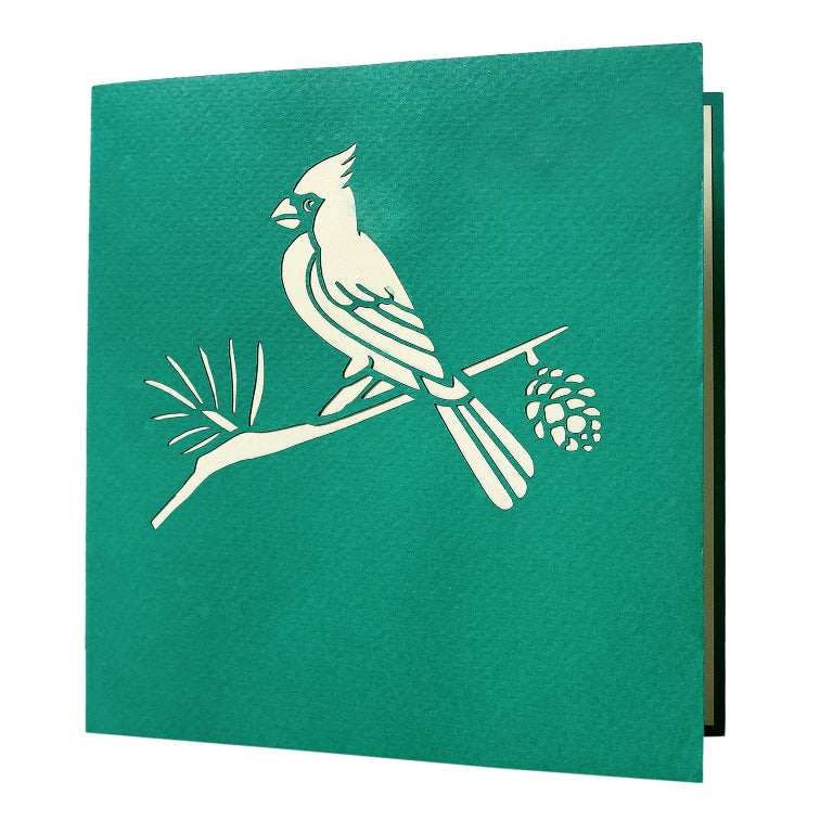 3D Popup Kort Kardinal / Fugl Design Sekundært billede