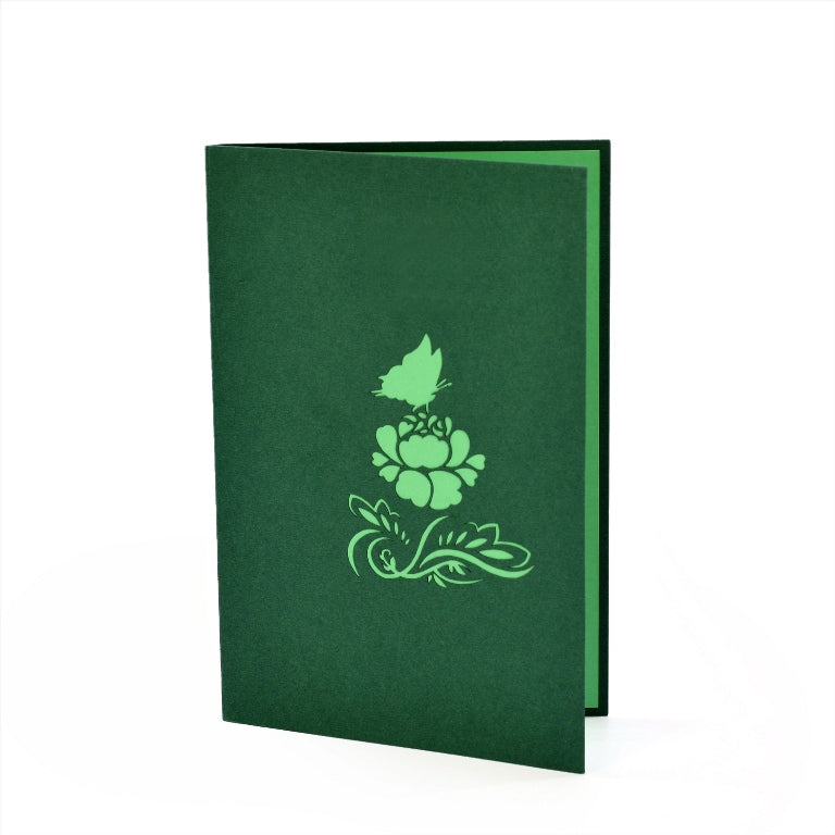 3D Popup Kort Sommerfugl/Blomst Design Sekundært billede