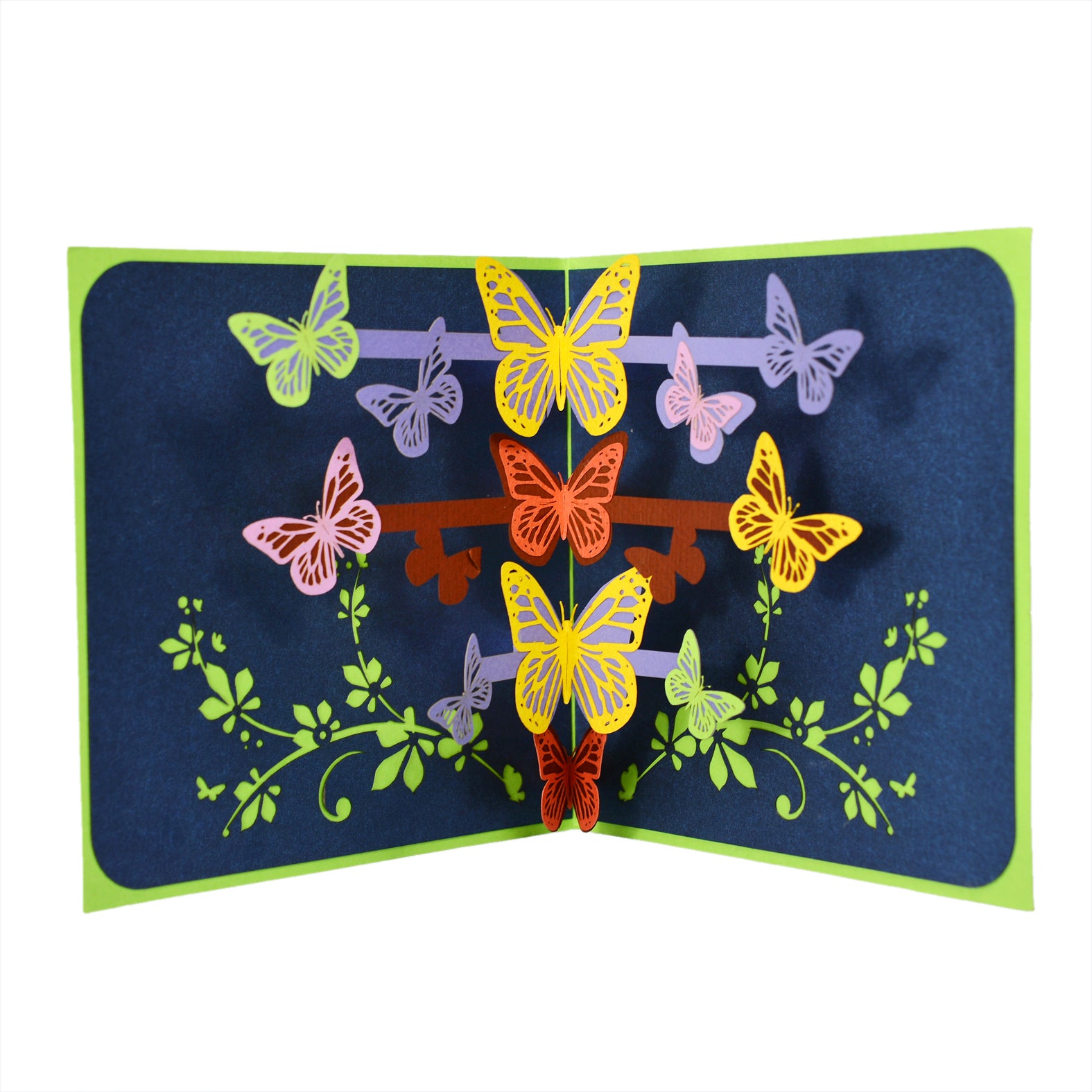 3D Popup Kort Sommerfugle Design Sekundært billede