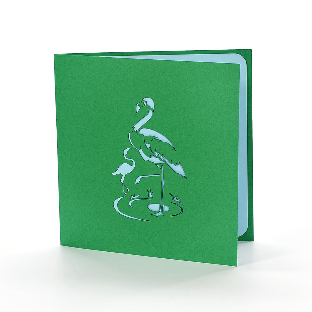 3D Popup Kort Flamingo