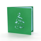 3D Popup Kort Flamingo