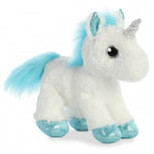 Aurora World Enhjørning Bamse - Sparkle Tales Frosty Unicorn White & Blue 28 cm
