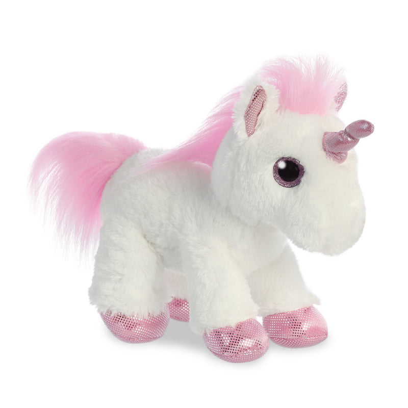 Aurora World Enhjørning Bamse - Sparkle Tales Princess Unicorn White 28 cm