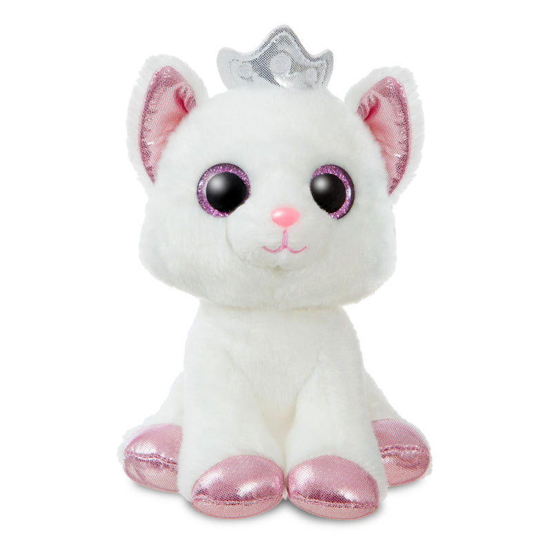 Aurora World Hvid Kat Bamse - Sparkle Tales Duchess White Cat with Crown 19 cm Hovedbillede
