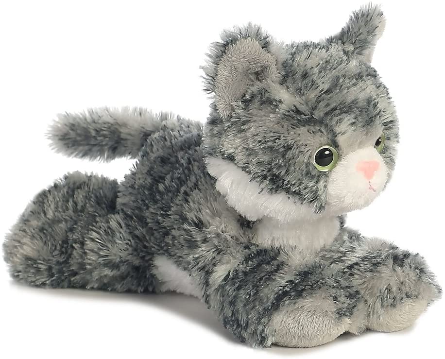 Aurora World Lille Kat Bamse - Flopsie Grey Tabby Cat 20 cm Hovedbillede