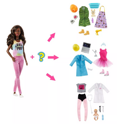 Barbie You can be Anything Surprise Fashion Brunt Hår
