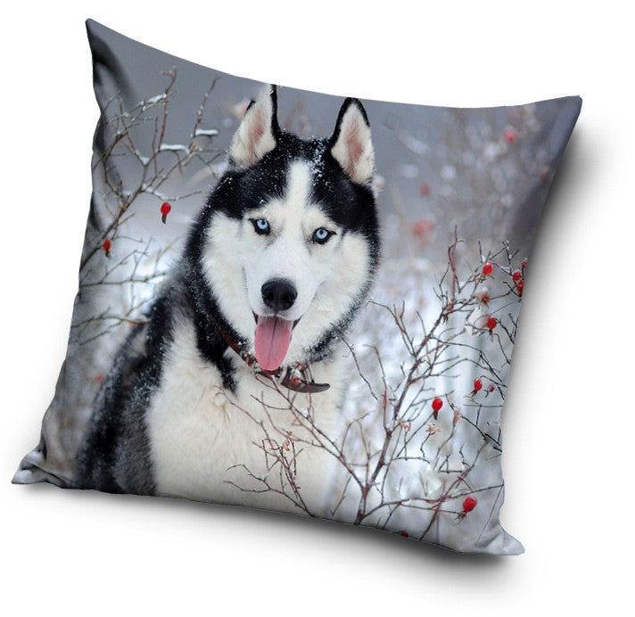 Dekorativt Pudebetræk 40x40 cm - Husky hund (CBX181011PDA)