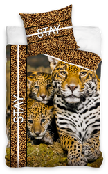 Sengetøj til børn med Tiger, 140×200cm, 70×90 cm, 100% Bomuld, Oeko-Tex