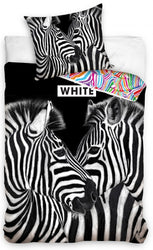 Sengetøj til børn med Zebra, 140×200cm, 70×90 cm, 100% Bomuld, Oeko-Tex