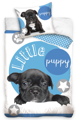 Sengetøj til børn med Hund "Little Puppy", 140×200cm, 70×90 cm, 100% Bomuld, Oeko-Tex