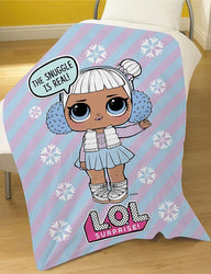 Dreamtex LOL Surprise! Snow Angel Fleece Tæppe til børn 100 cm x 150 cm