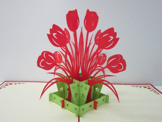 3D Popup Kort blomster Hovedbillede