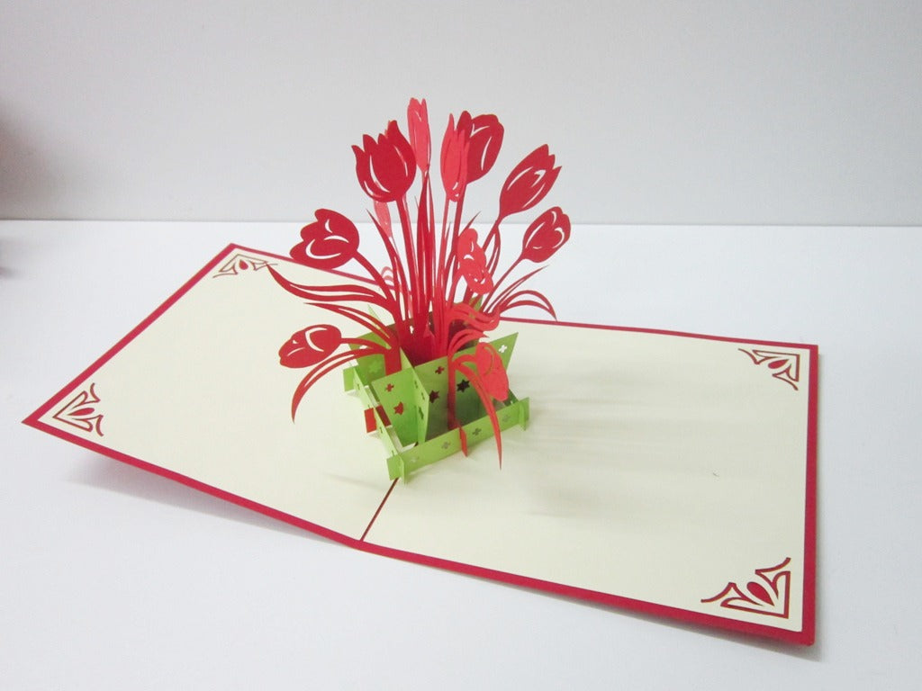 3D Popup Kort blomster