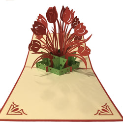 3D Popup Kort blomster