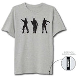 Fortnite Dancing Grey t-shirt til voksne (S, M, L, XL)