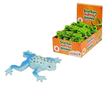 FUMFINGS Stretchy Reptile Beanies - Blå Frø 13 cm