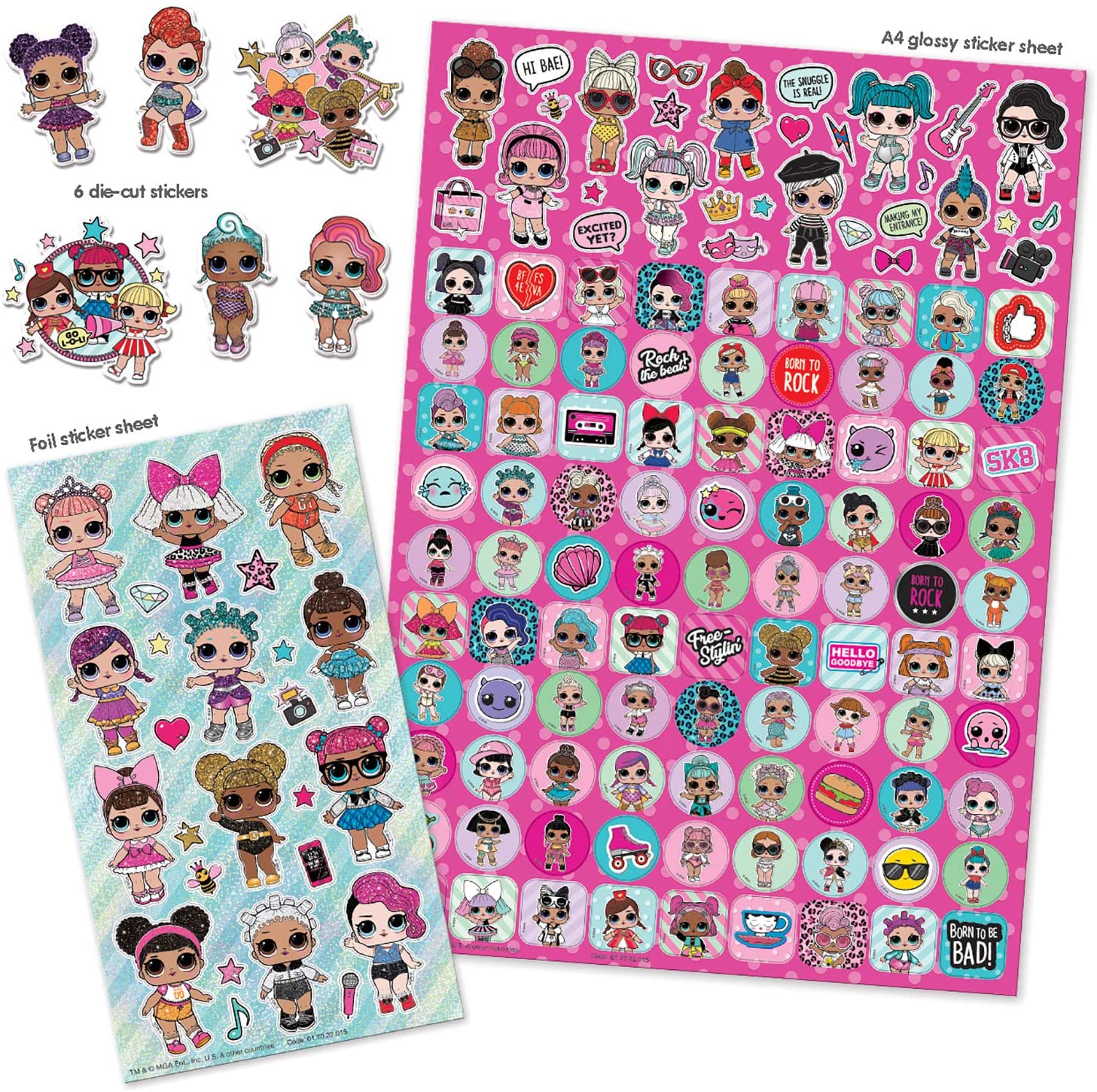 L.O.L Surprise Klistermærker Mega Sticker Pack, A4 Hovedbillede