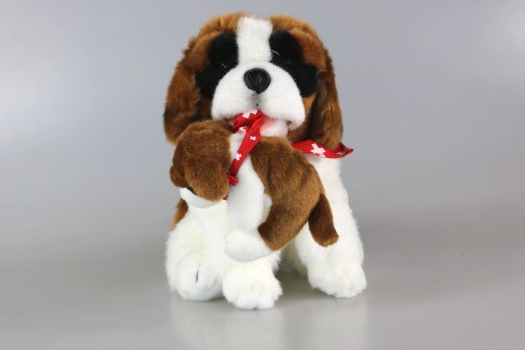 Uni-Toys Sanktbernhardshund med baby 29 cm