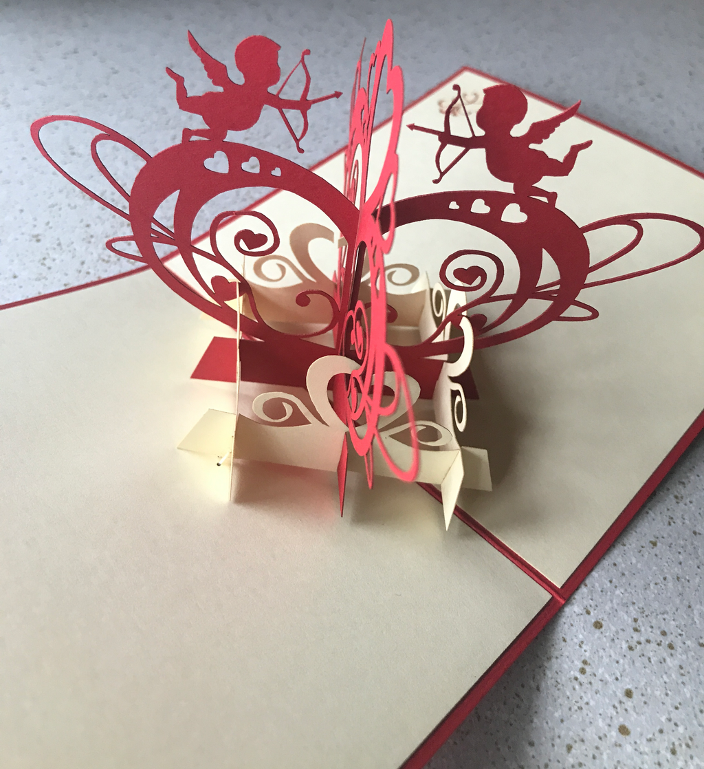 3D valentinsdag kort hjerte