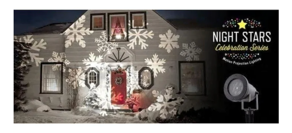 Night Stars Celebration Series Motion Projection Lightning - LED lampe med 6 mønstre 12 W