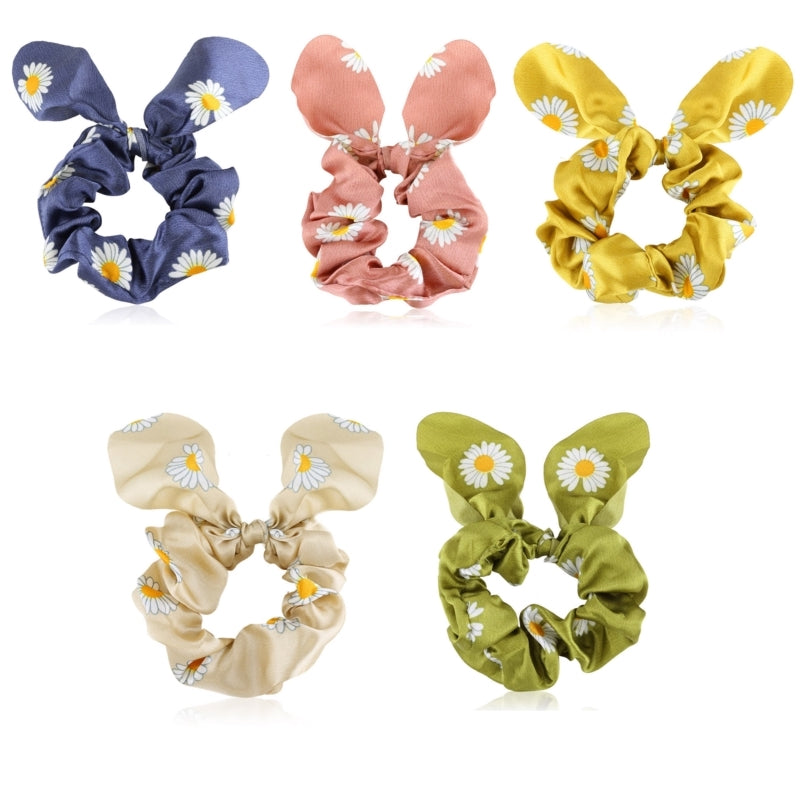 Elastiske scrunchies i satin med ører (OG1202)