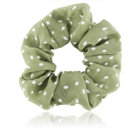 Elastiske scrunchies med prikker i tekstil (OG749)