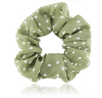 Elastiske scrunchies med prikker i tekstil (OG749)
